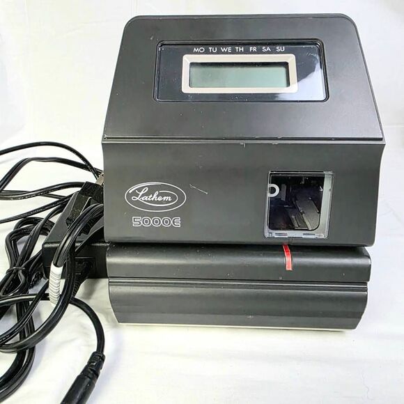 Lathem 5000E Digital Electronic Time Clock Recorder - Picture 3 of 8